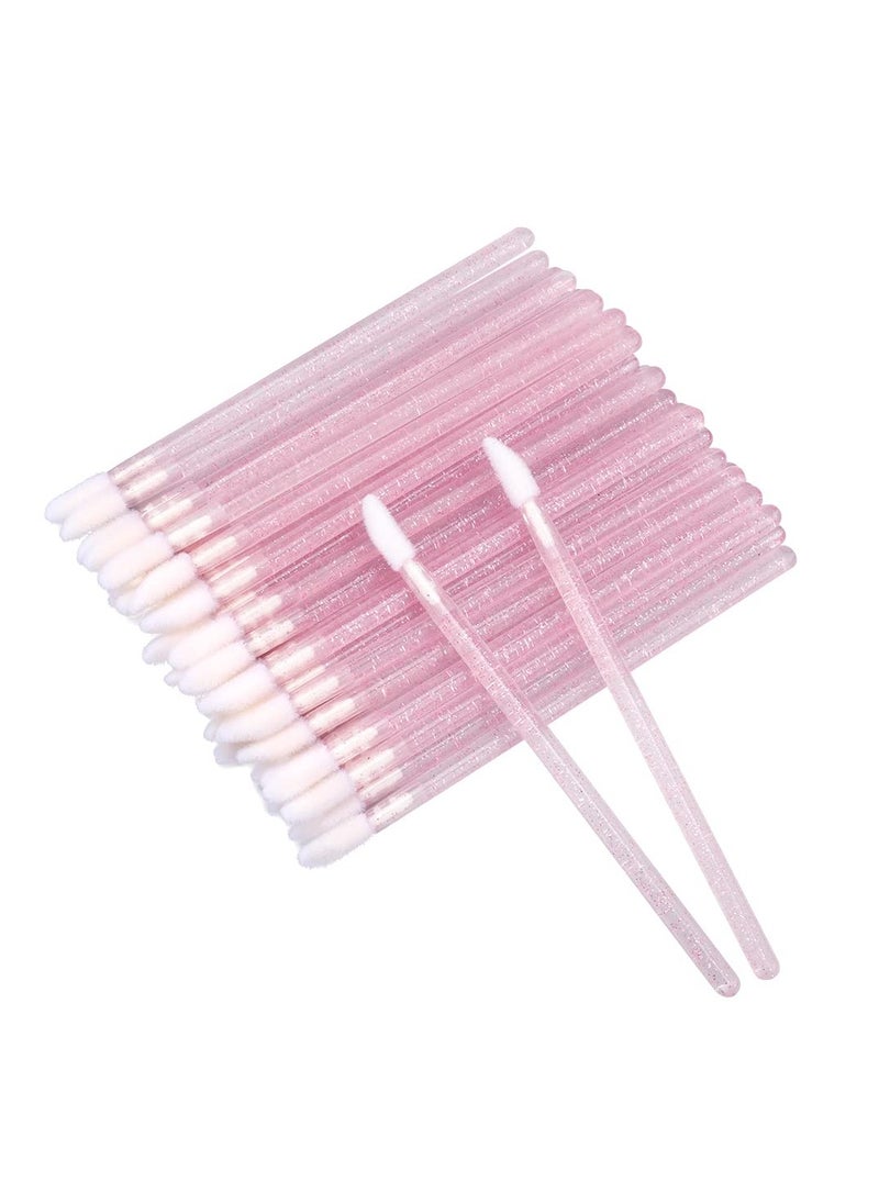 g2plus G2PLUS 300PCS Lip Brushes, Crystal Disposable Lip Brushes, Glitter Lip Gloss Applicators, Lipstick Gloss Wands Applicator Makeup Tool Kits for Lipstick and Lip Gloss (Pink)  - Image 1