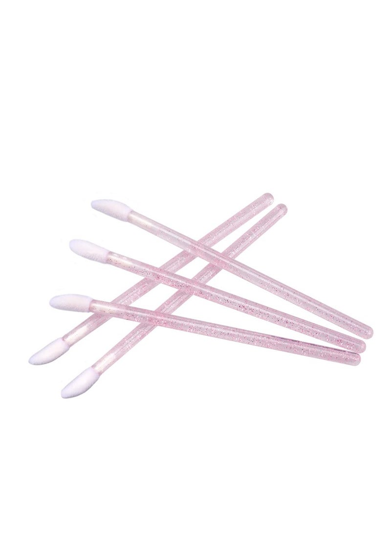 g2plus G2PLUS 300PCS Lip Brushes, Crystal Disposable Lip Brushes, Glitter Lip Gloss Applicators, Lipstick Gloss Wands Applicator Makeup Tool Kits for Lipstick and Lip Gloss (Pink)  - Image 2