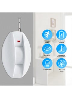 NIBEMINENT 433Mhz Wireless Passive Infrared Pir Sensor Burglar Alarm System White 13x4.9x7.4centimeter  - Image 5