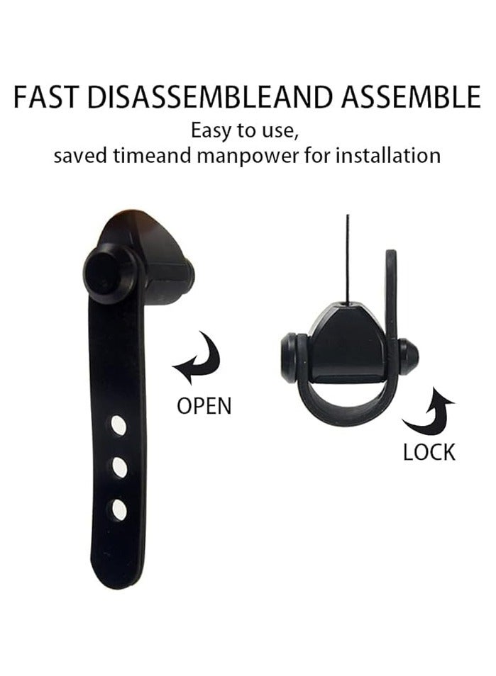 KASTWAVE VR Cable Management System, Ceiling Hooks with Retractable Carabiner, Retractable Ceiling Pulley System for Oculus Quest/Quest 2/HTC Vive/Vive Pro/Oculus Rift/Rift S[3 Packs,Black] - Image 4