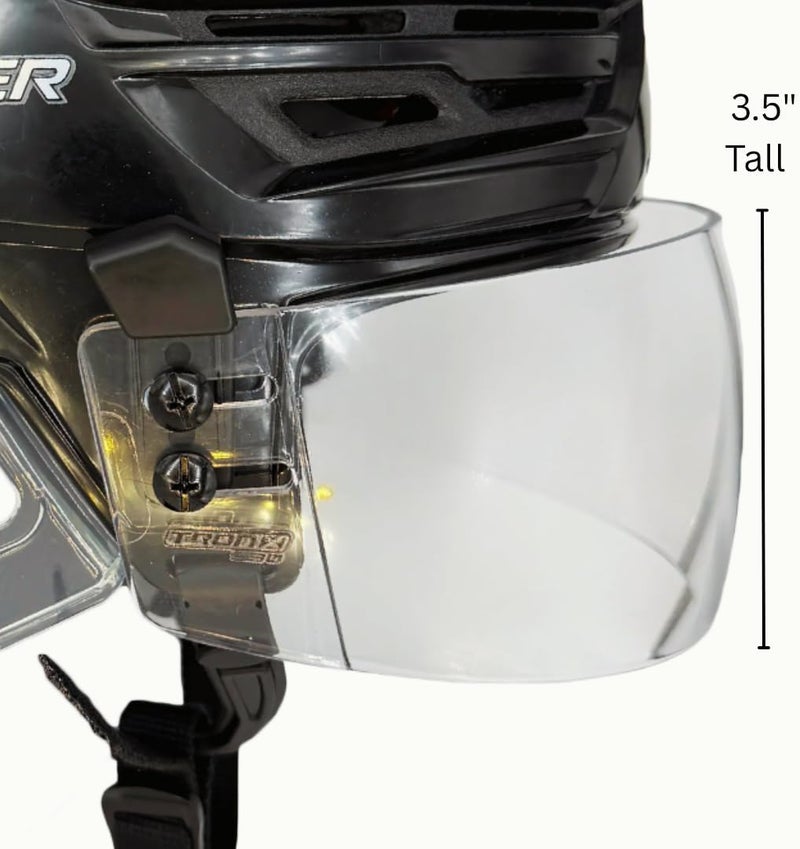 TronX S30 Straight-Cut Hockey Helmet Clear Visor (Anti-Scratch/Anti-Fog) CE Certified - Image 2