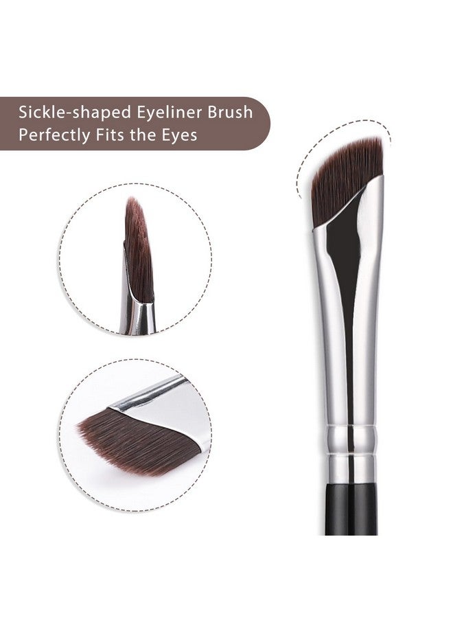 Etercycle 5-Piece Set Eyeliner Brushes For Precision Makeup Application - Fine Angled & Ultra Thin Slanted Flat Angle For Professional Beauty Cosmetic Tool - Image 3