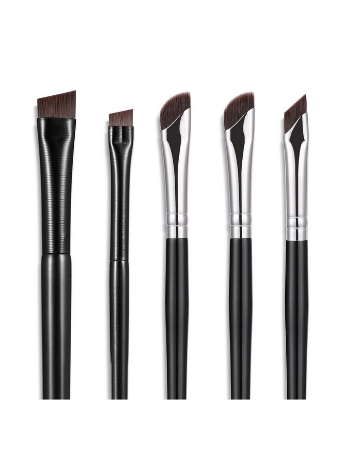 Etercycle 5-Piece Set Eyeliner Brushes For Precision Makeup Application - Fine Angled & Ultra Thin Slanted Flat Angle For Professional Beauty Cosmetic Tool - Image 1