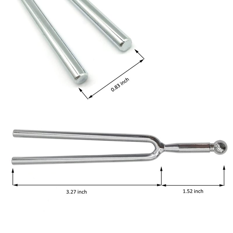 FSHANEE A440 Hz Tuning Fork (A440) Standard A Key for Piano Guitar Bass Violin Tuner String Musical Instrument Tuner Tuning Forks, All in Storage Pouch - Image 2