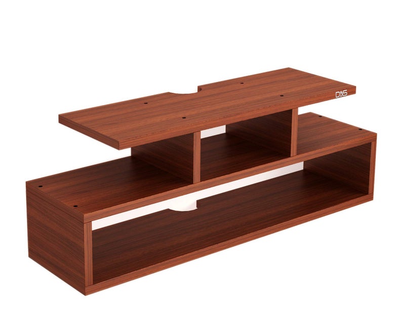DAS Engineered Wood Wall Mount Tv Entertainment Unit/with Set Top Box Stand for Living Room and Office Walls Classic Walnut (Ideal for Up to 42") Screen- Mateo Pack of 1 - Image 5