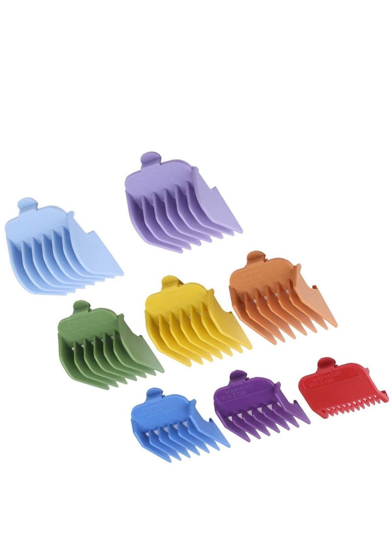Y&D 8 Color Professional Hair Trimmer/Clipper Coded Cutting Guides/Combs #3171-500 – 1/8” to 1” -Great for Most Size Clippers/Trimmers  - Image 1