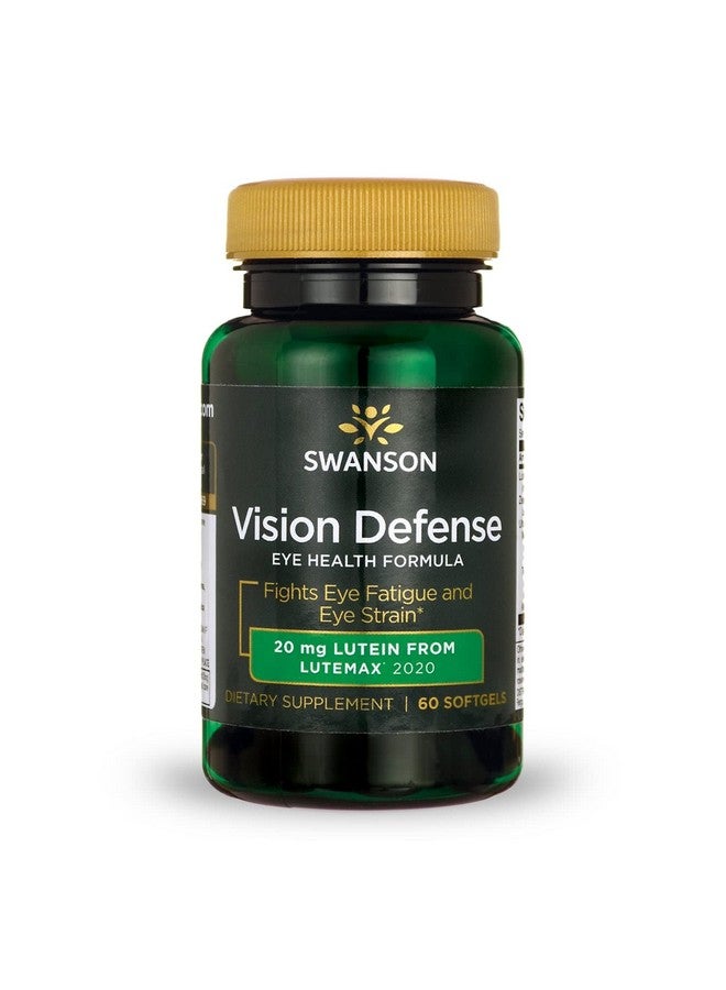 SWANSON Vision Defense Antioxidant Vision Health Supplement Lutein Zeaxanthin Astaxanthin Broccoli Extract Bilberry Extract 60 Softgels Sgels - Image 2