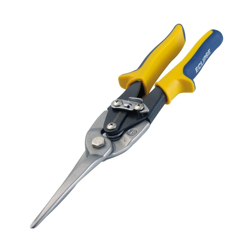 Eclipse Professional Tools EAS-SL Long Straight Cut & Wide Curve Cut Aviation Snips, Blue - Image 1