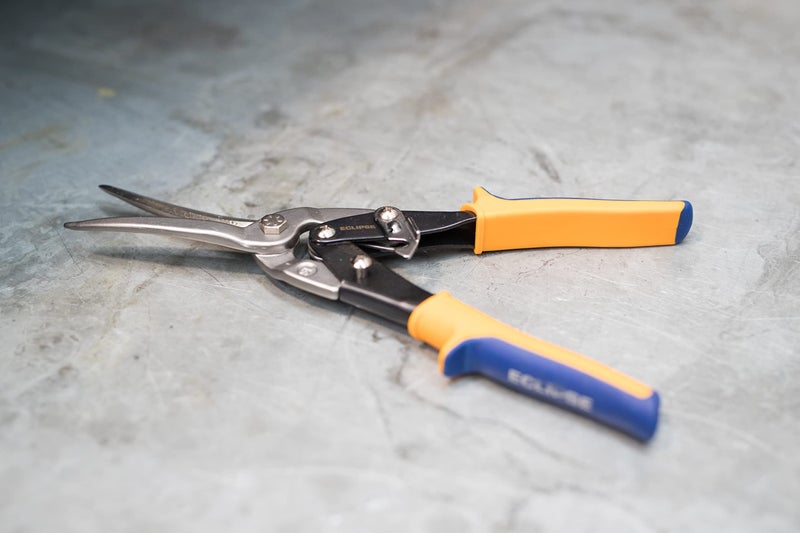 Eclipse Professional Tools EAS-SL Long Straight Cut & Wide Curve Cut Aviation Snips, Blue - Image 2