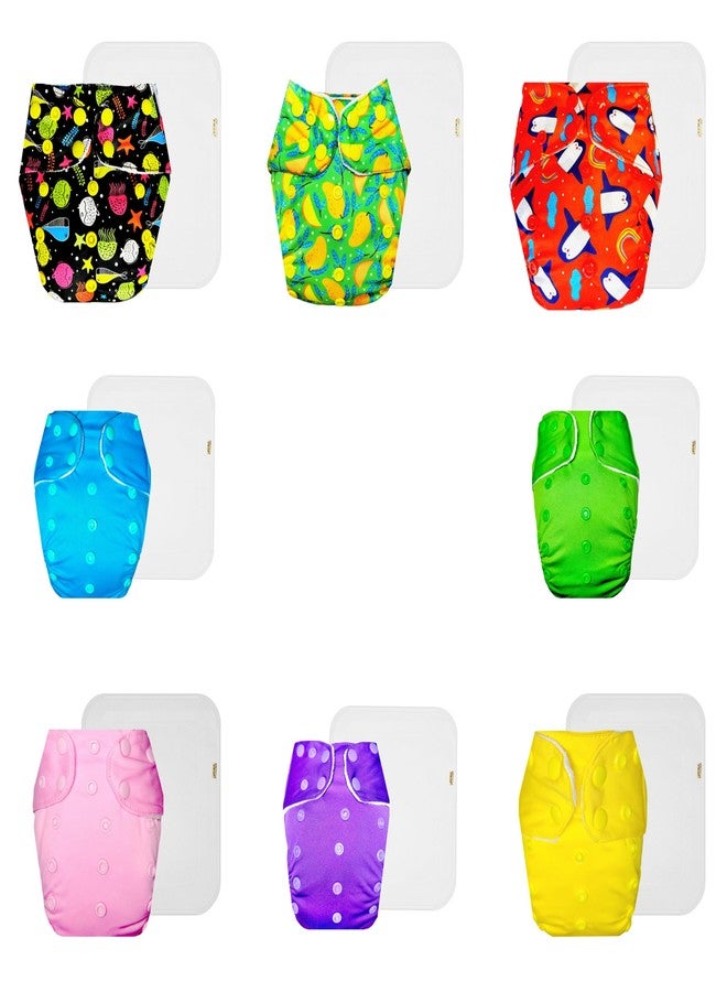 حفاضات دمبلدو القماشية الممتازة مع حشوة قطنية (عبوة من 8) | ناعمة ولطيفة | وسادة ماصة بست طبقات | سهلة التنظيف | مناسبة للارتداء طوال اليوم | من 3 أشهر إلى 3 سنوات | للجنسين - Image 1