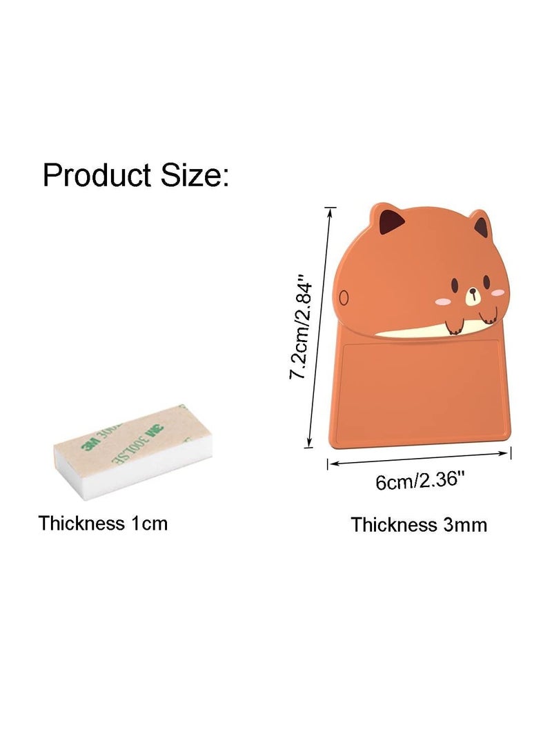 Y&D 2 Pairs Toilet Seat Lifter Self-Adhesive Handle Cover Avoid Touching Lid Bathroom Accessories (Cute Cartoon Animals)  - Image 2