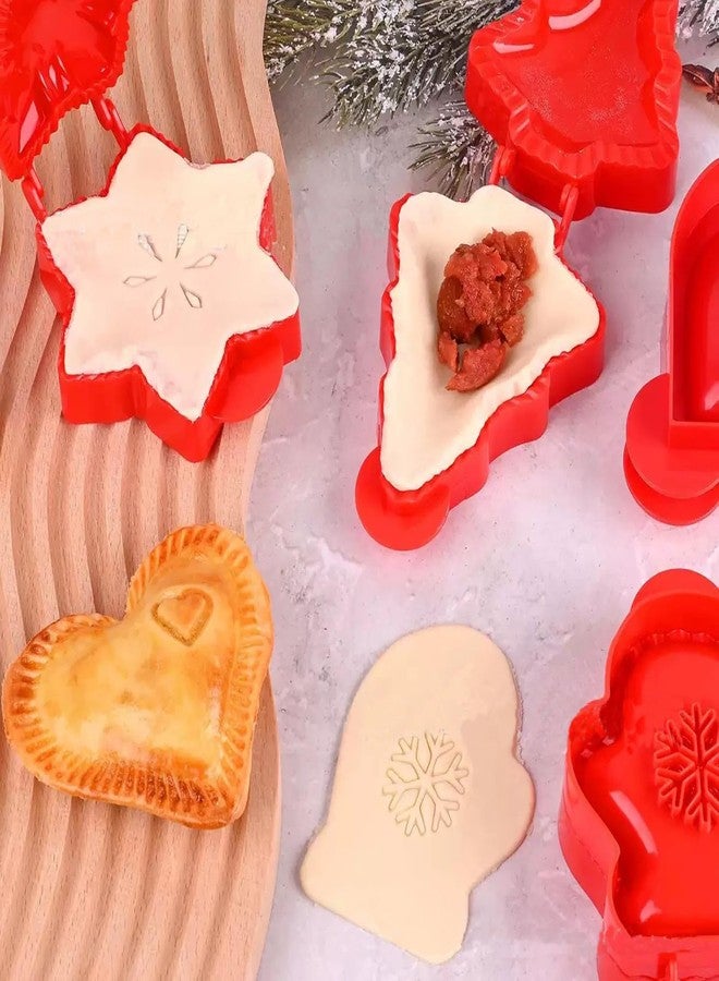 Fving Mini Hand Pie Molds Baking, Apple Pie Cutter, Dough Press with Snowflake, Mitten & Xmas Tree, Pocket Pie Maker Pans for for Christmas, New Year, Party & Potluck (3 PCS) - Image 5