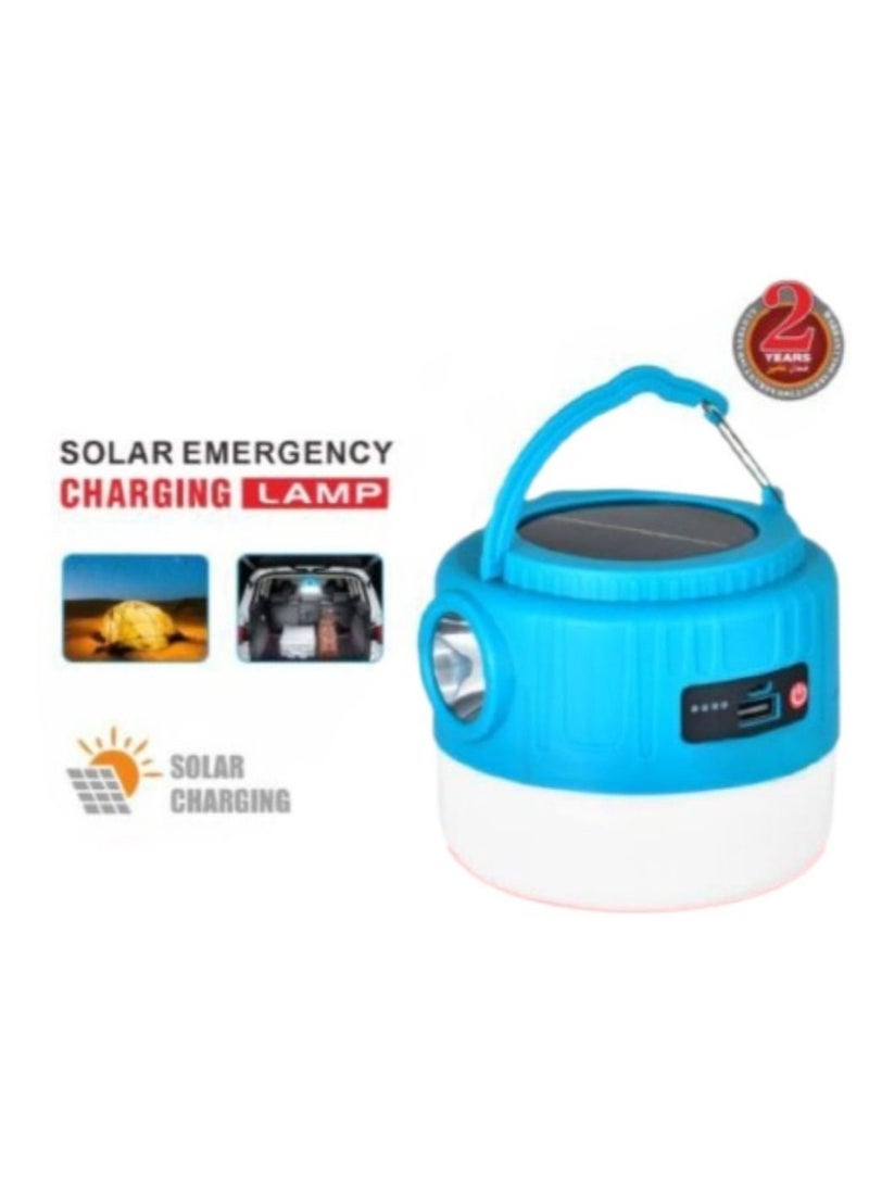 LC Rechargeable Flashlight for Trips and Picnics – Solar Emergency Charging Lamp with Handle