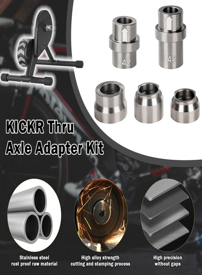 ulapithi KICKR Thru Axle Adapter Kit Compatible with Wahoo KICKR CORE and KICKR V4 and Newer Models KICKR Thru Axle Kit, Stainless Steel Kit for Enhanced Durability - Image 3