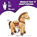 PonyCycle Kids Ride on Horse Toys Plush Interactive Riding Horse Ride for Toddlers 34 Walking Rocking Horse with Wheels No Battery or Electricity Giddy up Riding Toys Light Brown E336 - Image 4