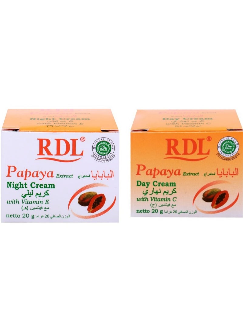 ار دي ال آر دي ال مستخلص البابايا كريم نهاري وكريم ليلي