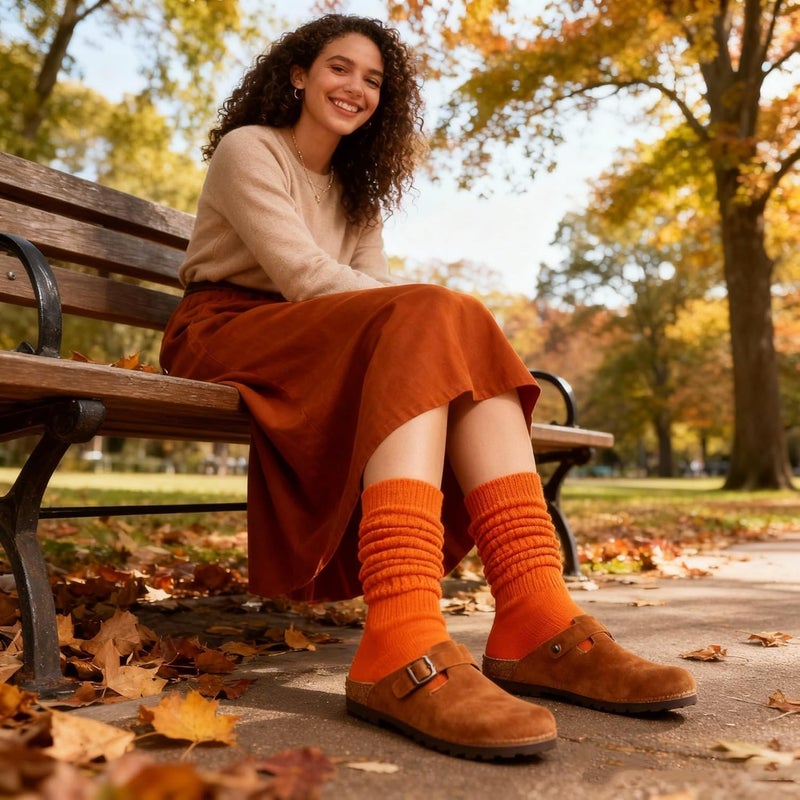 Zmart Women's Thin Slouch Socks - Scrunch Long High Slouchy Boot Socks 80s 90s - Image 4
