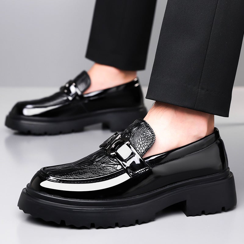 Autumn Thick-Soled Leather Shoes For Men, Breathable British Style Business New Versatile Casual Men'S Wedding Shoes Dropshipping - Image 2