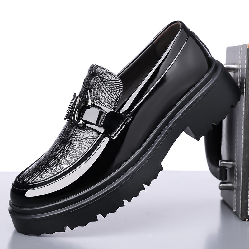 Autumn Thick-Soled Leather Shoes For Men, Breathable British Style Business New Versatile Casual Men'S Wedding Shoes Dropshipping - Image 3