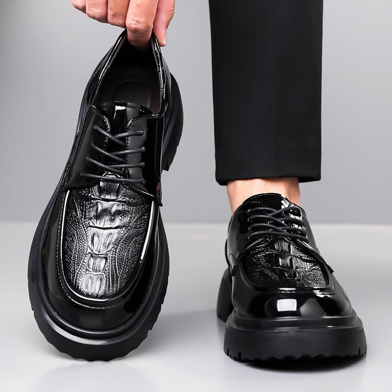 Autumn Thick-Soled Leather Shoes For Men, Breathable British Style Business New Versatile Casual Men'S Wedding Shoes Dropshipping - Image 5