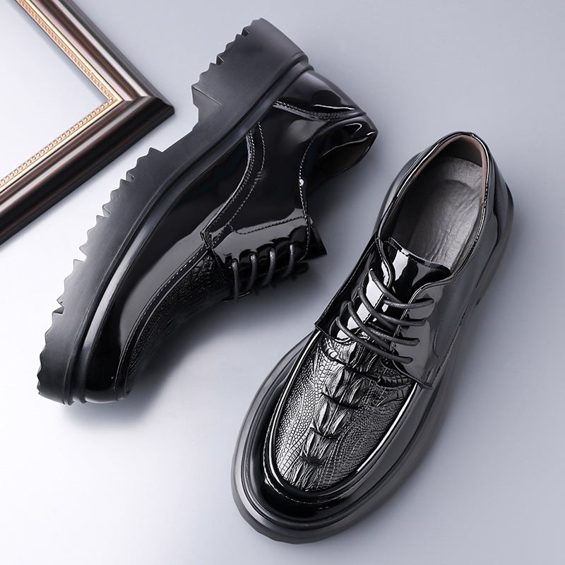 Autumn Thick-Soled Leather Shoes For Men, Breathable British Style Business New Versatile Casual Men'S Wedding Shoes Dropshipping - Image 4