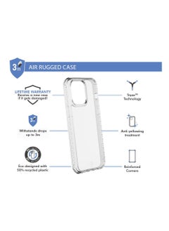 FORCE Force Case iPhone 14 Pro Max AIR Reinforced Case Lifetime Warranty Transparent - 50% Recycled Plastic Lifetime warranty  - Image 2
