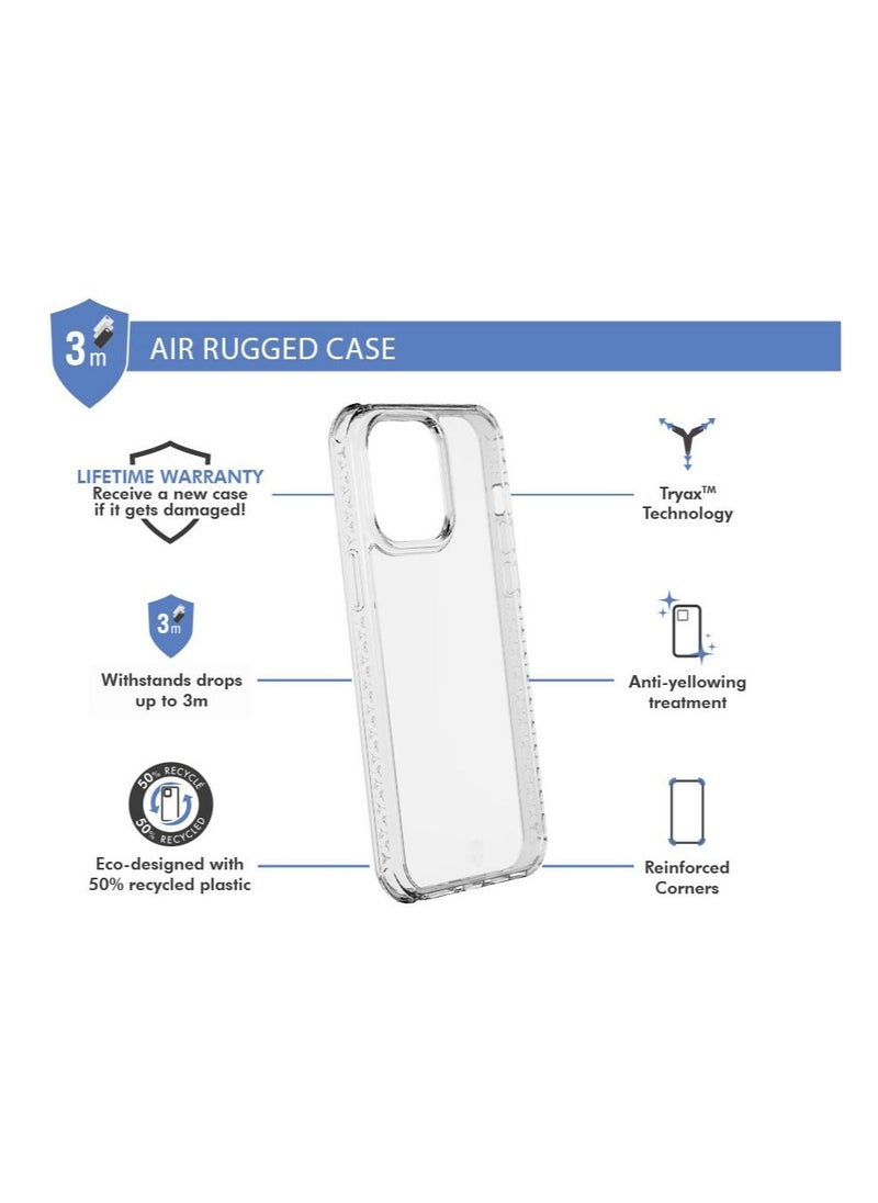 FORCE - Force Case iPhone 14 Pro Max AIR Reinforced Case Lifetime Warranty Transparent - 50% Recycled Plastic Lifetime warranty - Image 1