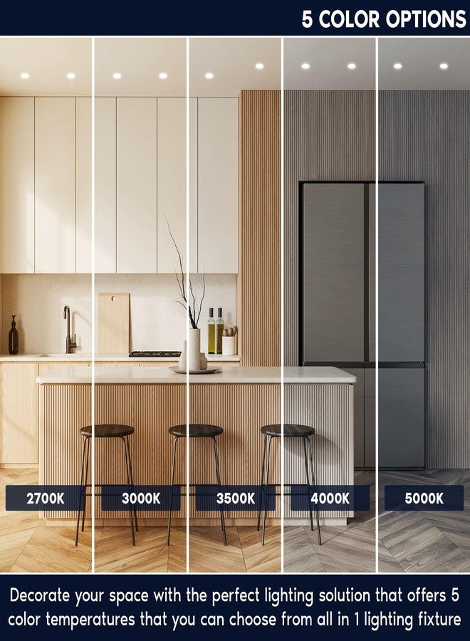 LUXRITE مصباح إضاءة غائر بدون إطار من لوكسرايت، مزود بمحور دوار عائم مقاس 3 بوصات وصندوق توصيل، مؤشر تجسيد اللون 90، درجة حرارة اللون 2700-5000 كلفن، قابل للتعتيم، 12 واط، 900 لومن، إضاءة موجهة قابلة للتعديل، مقاوم للرطوبة ومعتمد من IC، حاصل على شهادة ETL. - Image 2