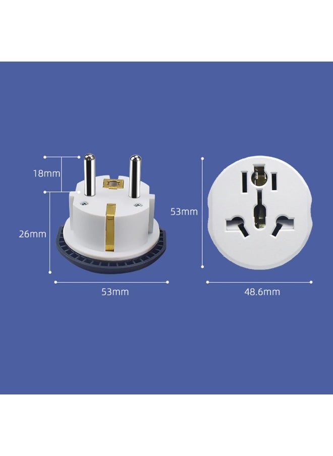 ECVV - [4-Piece] Plug Converter, UAE, USA, EU, UK, AU, CN to KSA/EU/Germany Socket, Travel Adapter, Universal Socket Travel Adaptor for Business Trip Holiday Hotel Airport for Cell Phone, Laptop (White) - Image 1