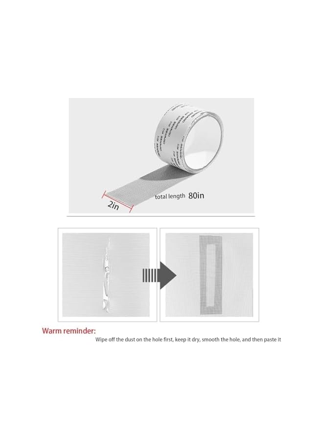 The Bros 3 Roll Mosquito Net Repair Tape, Mosquito Net Patch Kit Strong Adhesive Window Screen Repair Tape Window Screen Mesh (5cm x 200cm) - Image 4