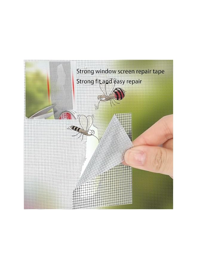 The Bros 3 Roll Mosquito Net Repair Tape, Mosquito Net Patch Kit Strong Adhesive Window Screen Repair Tape Window Screen Mesh (5cm x 200cm) - Image 3