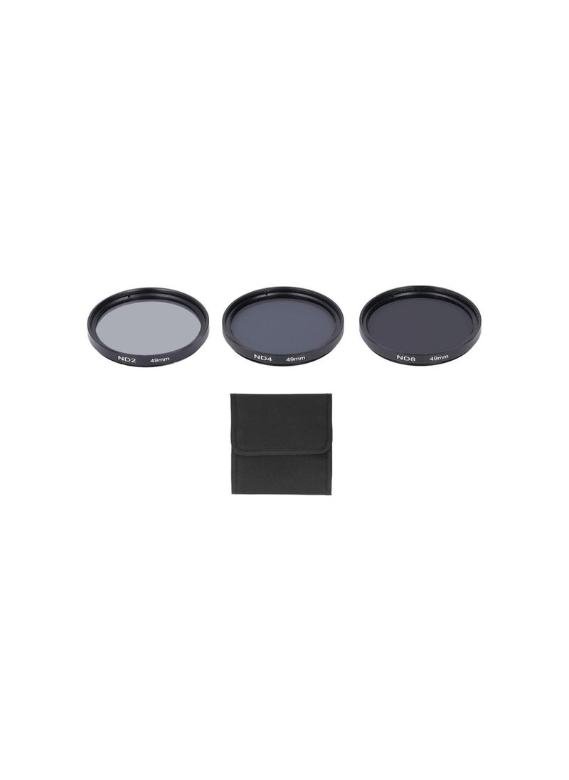Generic - ND Filters Set, ND2 ND4 ND8 Neutral Density Camera Lens Filter, HD Multi Layer Coating, Anti Scattered Light Anti Scratch Optical Glass, for Camera Lens (49mm) - Image 1