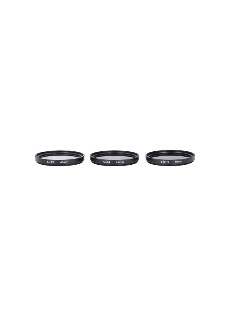 Generic - ND Filters Set, ND2 ND4 ND8 Neutral Density Camera Lens Filter, HD Multi Layer Coating, Anti Scattered Light Anti Scratch Optical Glass, for Camera Lens (49mm) - Image 1
