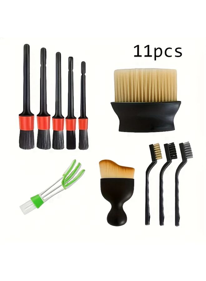 Car Cleaning Brush Set Model B 10Pcs Professional Interior Gap Detailing Kit - Image 5