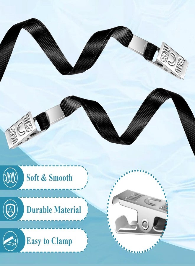 koorito 50 Pack Clear Plastic Horizontal Name Tag Badge Holder and 50 Pack Black Lanyard Waterproof Name Tag Holder with Lanyard for Adults Kids Office School - Image 3