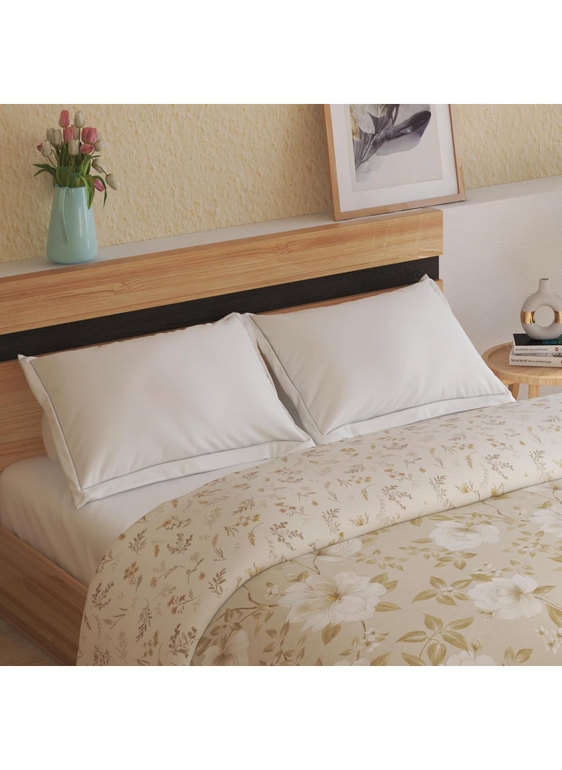 Home Centre Natura Cannoli Cotton Floral Printed Double Comforter  - Image 2