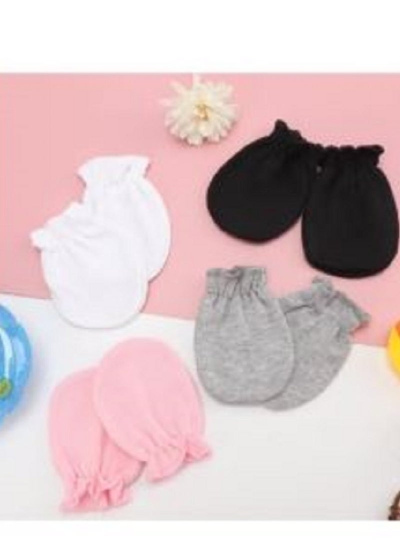 Newborn baby protective gloves (0-6 months) made of soft and safe organic materials, prevent scratches and cheerful colors to help protect your little one's hands - Image 5