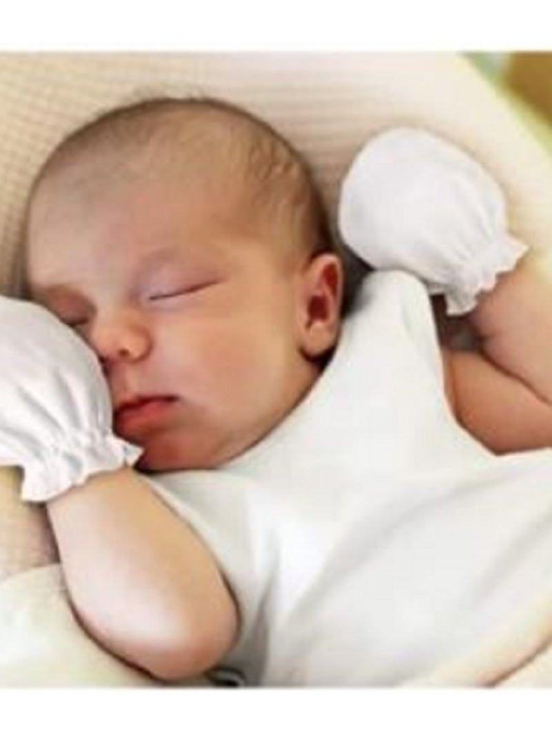 Newborn baby protective gloves (0-6 months) made of soft and safe organic materials, prevent scratches and cheerful colors to help protect your little one's hands - Image 4