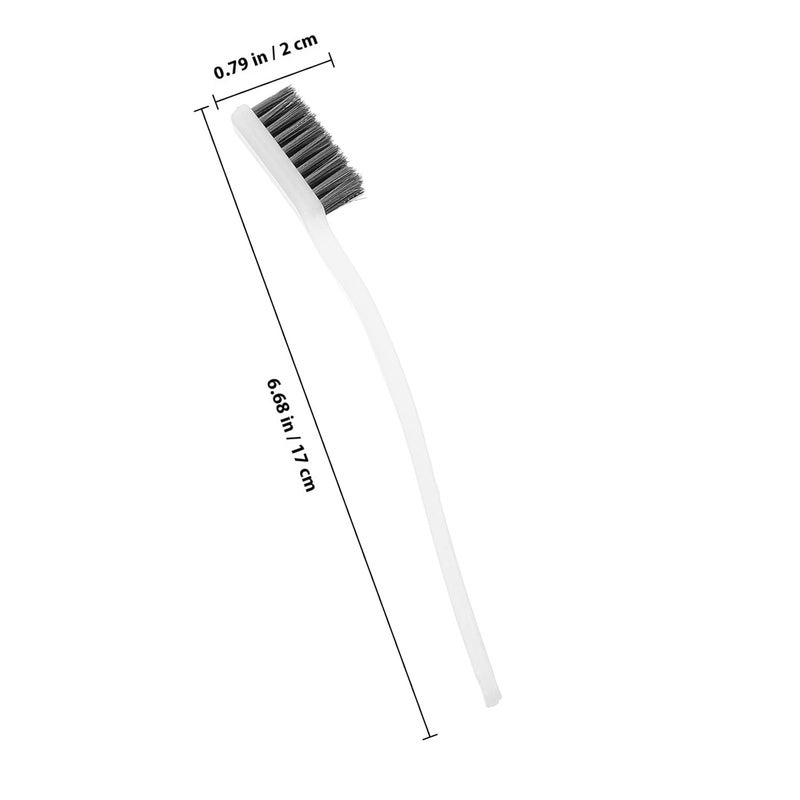 Cabilock 4 Pcs Stainless Steel Wire Toothbrush Industrial Mini 3-Row Wire Brush Set for Rust Removal and Precision Cleaning, Small Abrasive Scrubbing Brushes for Nozzle and Detail Cleaning - Image 2
