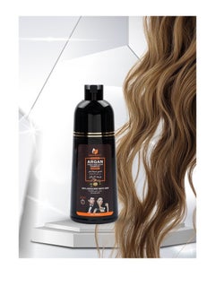 SAADA BEAUTY Dark brown hair color shampoo with argan oil 400 ml  - Image 5