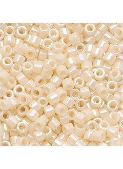 Delica Seed Beads 11/0 Opaque Cream Ab Db157 6.8 Grams