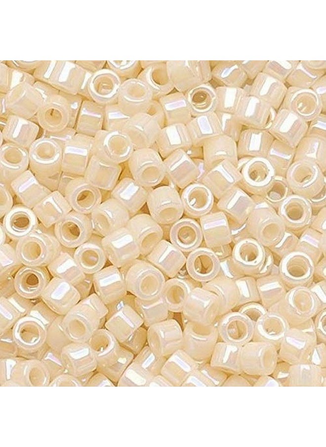 Miyuki - Delica Seed Beads 11/0 Opaque Cream Ab Db157 6.8 Grams - Image 1
