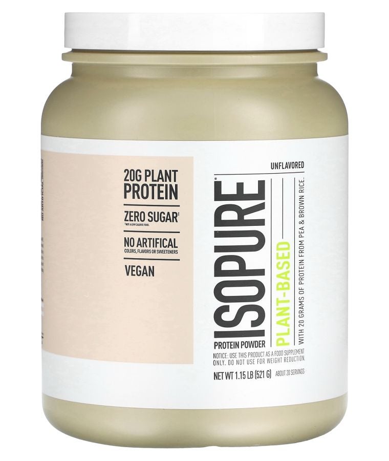 Isopure Plant-Based Protein Powder Unflavored 1.15 lb (521 g)