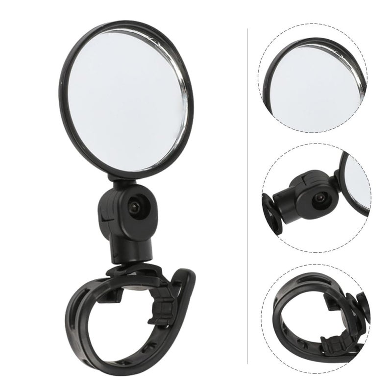Universal 2Pcs Large Round Bike Handlebar Mirrors Adjustable 360 Rotatable Rear View for Motorcycle Bicycle Cycling - Image 5