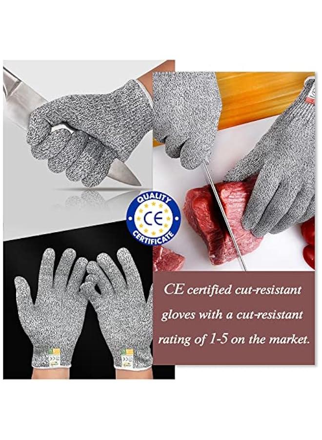 Oyster Shucking Knife Set of 2 Stainless Steel Oyster Knifes and 2 Pairs Level 5 Cut-Resistant Gloves，Oyster Knives Suitable for All Kinds of Shells and Oysters Shucking  - Image 5