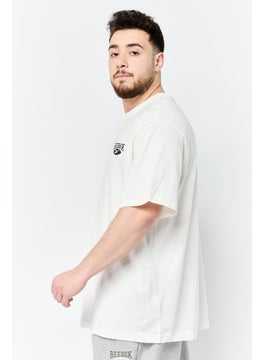 Reebok Men Sportswear Fit Short Sleeve Training T-Shirt, White  - Image 4
