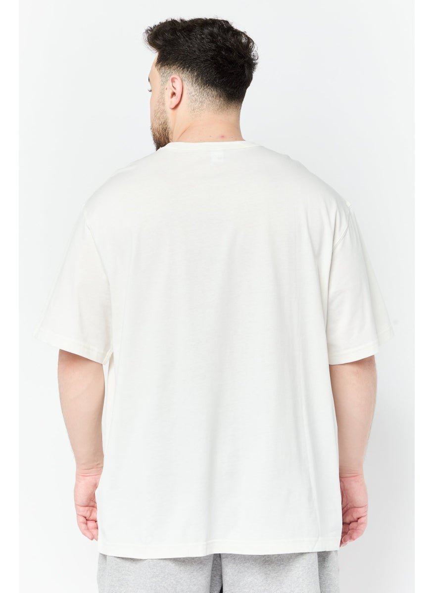 Reebok Men Sportswear Fit Short Sleeve Training T-Shirt, White  - Image 2