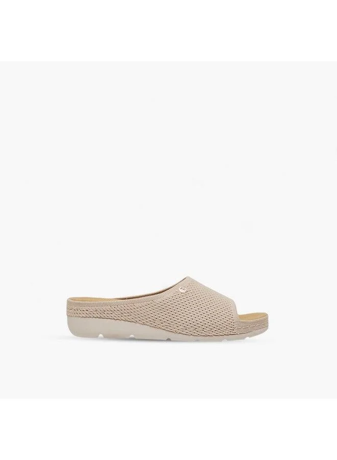 Le Confort Women Flyknit Textured Slip-On Comfort Sandals