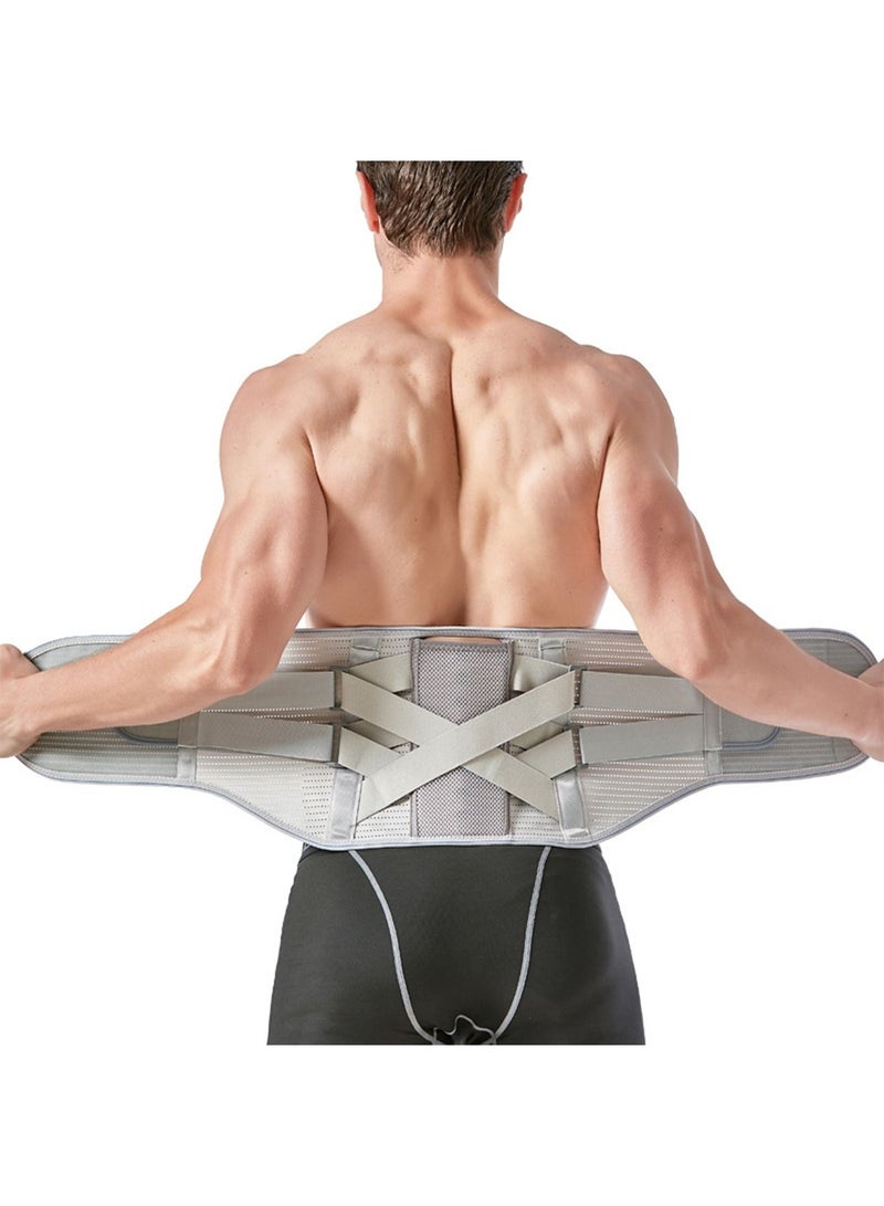 Generic Men Women Slimming Tummy Wrap Belt,Waist Trainer Abdominal Exercise Slimming Thin Shaping Belt Adjustable Comfortable Back Braces for Lower Back Support Belt Pain Relief L  - Image 1