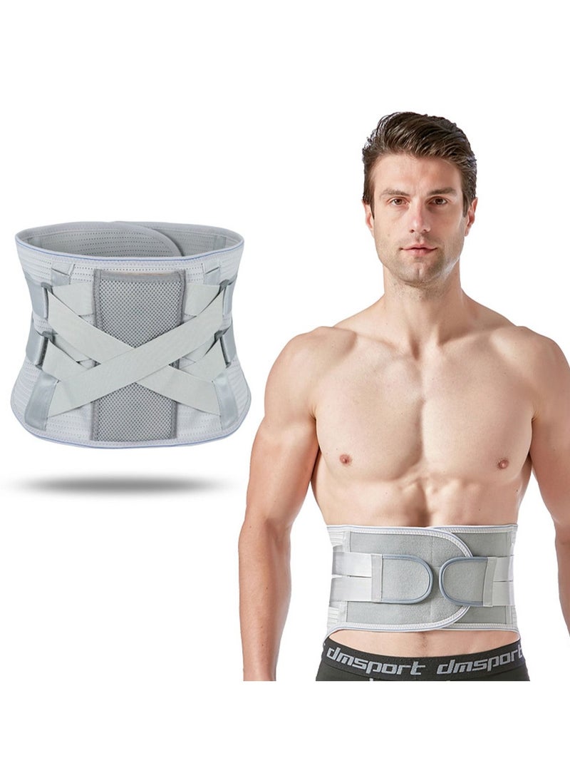 Generic Men Women Slimming Tummy Wrap Belt,Waist Trainer Abdominal Exercise Slimming Thin Shaping Belt Adjustable Comfortable Back Braces for Lower Back Support Belt Pain Relief L  - Image 4